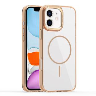 For iPhone 11 Star Shield Thin Circle MagSafe Phone Case(Desert Gold)