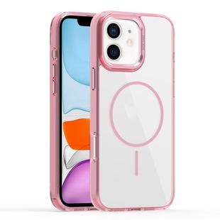 For iPhone 11 Star Shield Thin Circle MagSafe Phone Case(Pink)