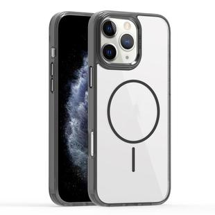For iPhone 11 Pro Max Star Shield Thin Circle MagSafe Phone Case(Black)