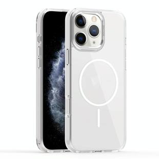 For iPhone 11 Pro Max Star Shield Thin Circle MagSafe Phone Case(White)