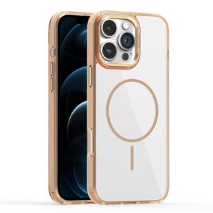 For iPhone 12 Pro Max Star Shield Thin Circle MagSafe Phone Case(Desert Gold)