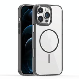 For iPhone 12 Pro Max Star Shield Thin Circle MagSafe Phone Case(Black)