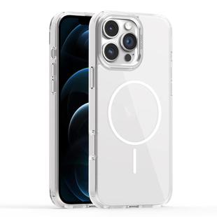 For iPhone 12 Pro Max Star Shield Thin Circle MagSafe Phone Case(White)