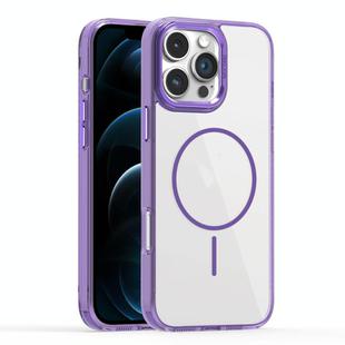 For iPhone 12 Pro Max Star Shield Thin Circle MagSafe Phone Case(Purple)