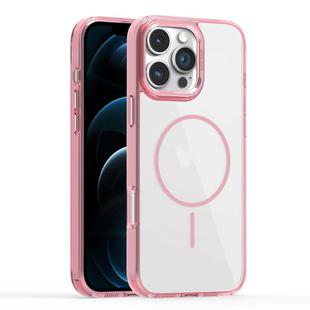 For iPhone 12 Pro Max Star Shield Thin Circle MagSafe Phone Case(Pink)