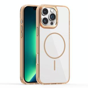 For iPhone 13 Pro Max Star Shield Thin Circle MagSafe Phone Case(Desert Gold)