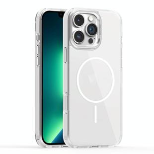 For iPhone 13 Pro Max Star Shield Thin Circle MagSafe Phone Case(White)