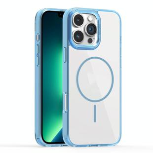 For iPhone 13 Pro Max Star Shield Thin Circle MagSafe Phone Case(Light Blue)