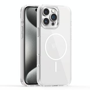 For iPhone 15 Pro Max Star Shield Thin Circle MagSafe Phone Case(White)