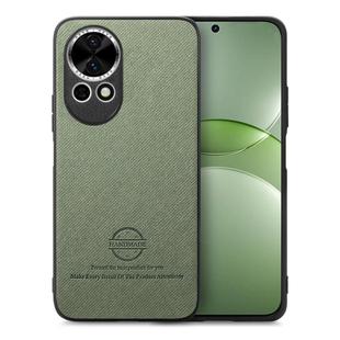 For Huawei nova 13 Twill Fabric Leather Skin Back Phone Case(Green)