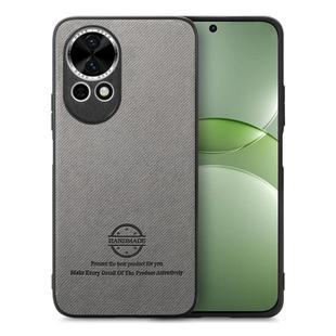 For Huawei nova 13 Twill Fabric Leather Skin Back Phone Case(Gray)