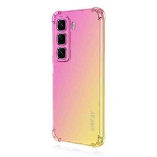 For Infinix Hot 50 Pro ENKAY Hat-Prince Gradient Airbag TPU Phone Case(Pink Gold)
