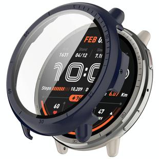 For Amazfit Active 2 A2437 Tempered Film Integrated PC Watch Protective Case(Ink Blue)