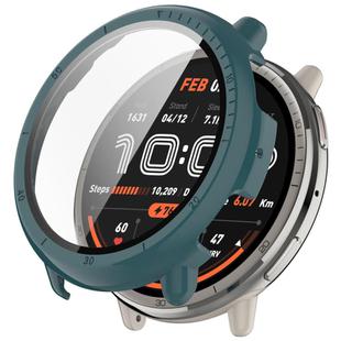 For Amazfit Active 2 A2437 Tempered Film Integrated PC Watch Protective Case(Pine Green)
