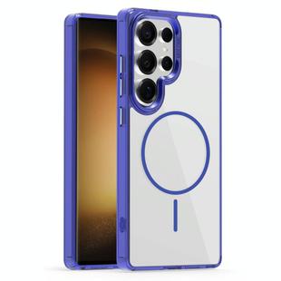 For Samsung Galaxy S23 Ultra 5G Star Shield Thin Circle MagSafe Phone Case(Blue)