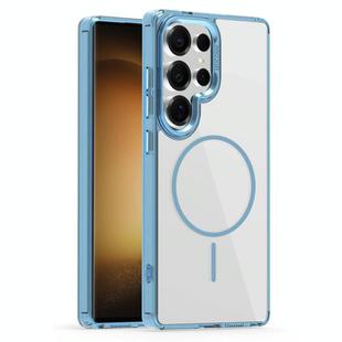 For Samsung Galaxy S23 Ultra 5G Star Shield Thin Circle MagSafe Phone Case(Light Blue)