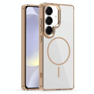 For Samsung Galaxy S24+ 5G Star Shield Thin Circle MagSafe Phone Case(Desert Gold)