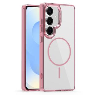 For Samsung Galaxy S25+ 5G Star Shield Thin Circle MagSafe Phone Case(Pink)