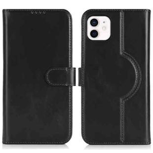 For iPhone 11 Genuine Leather Card Wallet MagSafe Phone Case(Black)