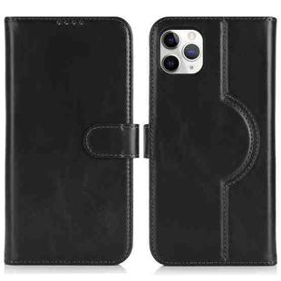 For iPhone 11 Pro Max Genuine Leather Card Wallet MagSafe Phone Case(Black)