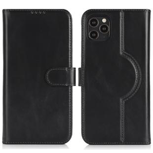 For iPhone 15 Pro Max Genuine Leather Card Wallet MagSafe Phone Case(Black)