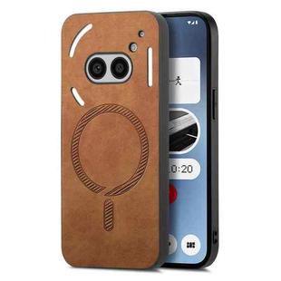 For Nothing Phone 2a Retro Magsafe Magnetic PU Back Cover Phone Case(Brown)