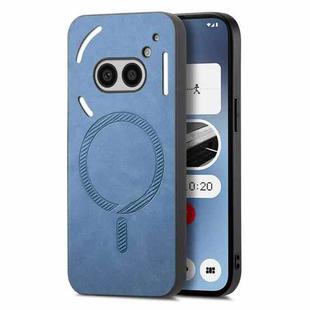 For Nothing Phone 2a Retro Magsafe Magnetic PU Back Cover Phone Case(Blue)