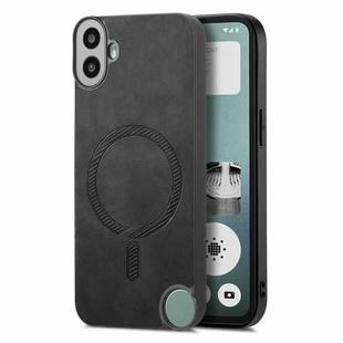 For Nothing CMF Phone 1 Retro Magsafe Magnetic PU Back Cover Phone Case(Black)