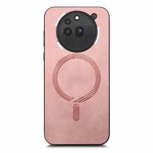 For Nothing Phone 3a Pro Retro Magsafe Magnetic PU Back Cover Phone Case(Pink)