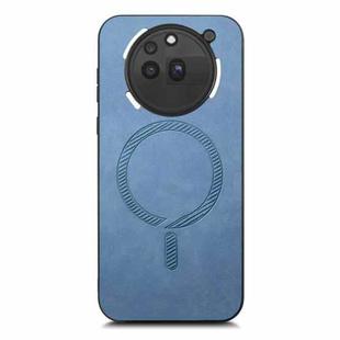For Nothing Phone 3a Pro Retro Magsafe Magnetic PU Back Cover Phone Case(Blue)