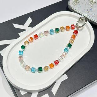 Crystal Cube Phone Chain(Colored)