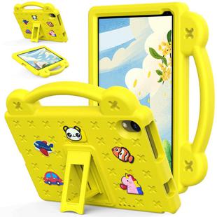 For Urao Jeazans OC101 / C107 Android 2024 Handle Kickstand Children EVA Shockproof Tablet Case(Yellow)