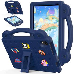 For Urao Jeazans OC101 / C107 Android 2024 Handle Kickstand Children EVA Shockproof Tablet Case(Navy Blue)