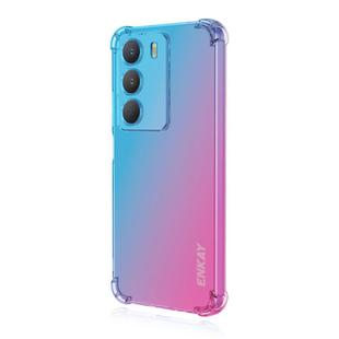 For Realme 14X Global ENKAY Hat-Prince Gradient Airbag TPU Phone Case(Blue Pink)