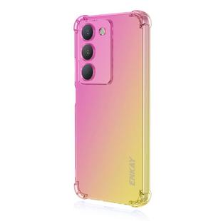 For Realme 14X India / V60 Pro ENKAY Hat-Prince Gradient Airbag TPU Phone Case(Pink Gold)