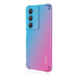 For Realme 14X India / V60 Pro ENKAY Hat-Prince Gradient Airbag TPU Phone Case(Blue Pink)