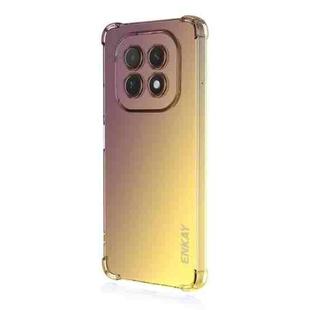 For Realme GT 7 5G ENKAY Hat-Prince Gradient Airbag TPU Phone Case(Purple Gold)