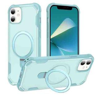 For iPhone 11 Yingcai Gears MagSafe Holder Shockproof Phone Case(Blue)