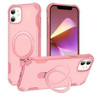 For iPhone 12 Yingcai Gears MagSafe Holder Shockproof Phone Case(Pink)