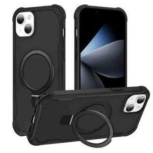 For iPhone 13 Pro Yingcai Gears MagSafe Holder Shockproof Phone Case(Black)