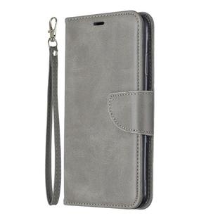 Retro Lambskin Texture Pure Color Horizontal Flip PU Leather Case for Galaxy Note9, with Holder & Card Slots & Wallet & Lanyard(Grey)