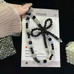 Luminous Round Bead Double Chain Phone Chain(Black)