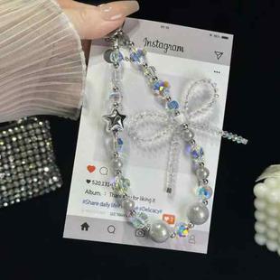 Luminous Round Bead Double Chain Phone Chain(Star White)