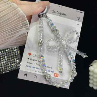 Luminous Round Bead Double Chain Phone Chain(White)