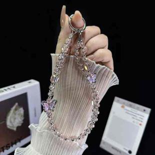Simple Double Butterfly Phone Chain(Pink)