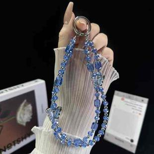 Simple Double Butterfly Phone Chain(Blue)