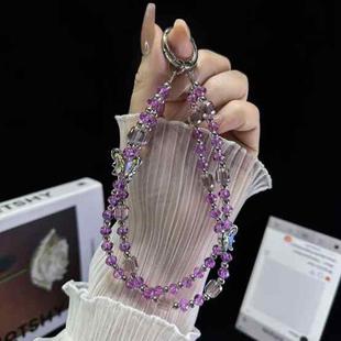 Simple Double Butterfly Phone Chain(Purple)