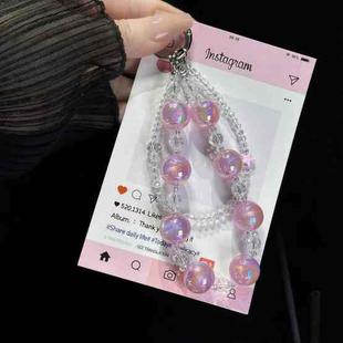 Laser Luminous Beads Phone Chain(Purple)
