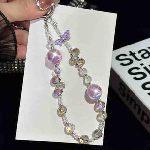Heidi Beads Bow Pendant Mobile Phone String(Grey)
