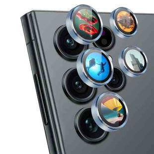 For Samsung Galaxy S25 Ultra 5G ENKAY Hat-Prince AR 9H Rear Lens Aluminium Alloy Tempered Glass Film(Titanium Blue)
